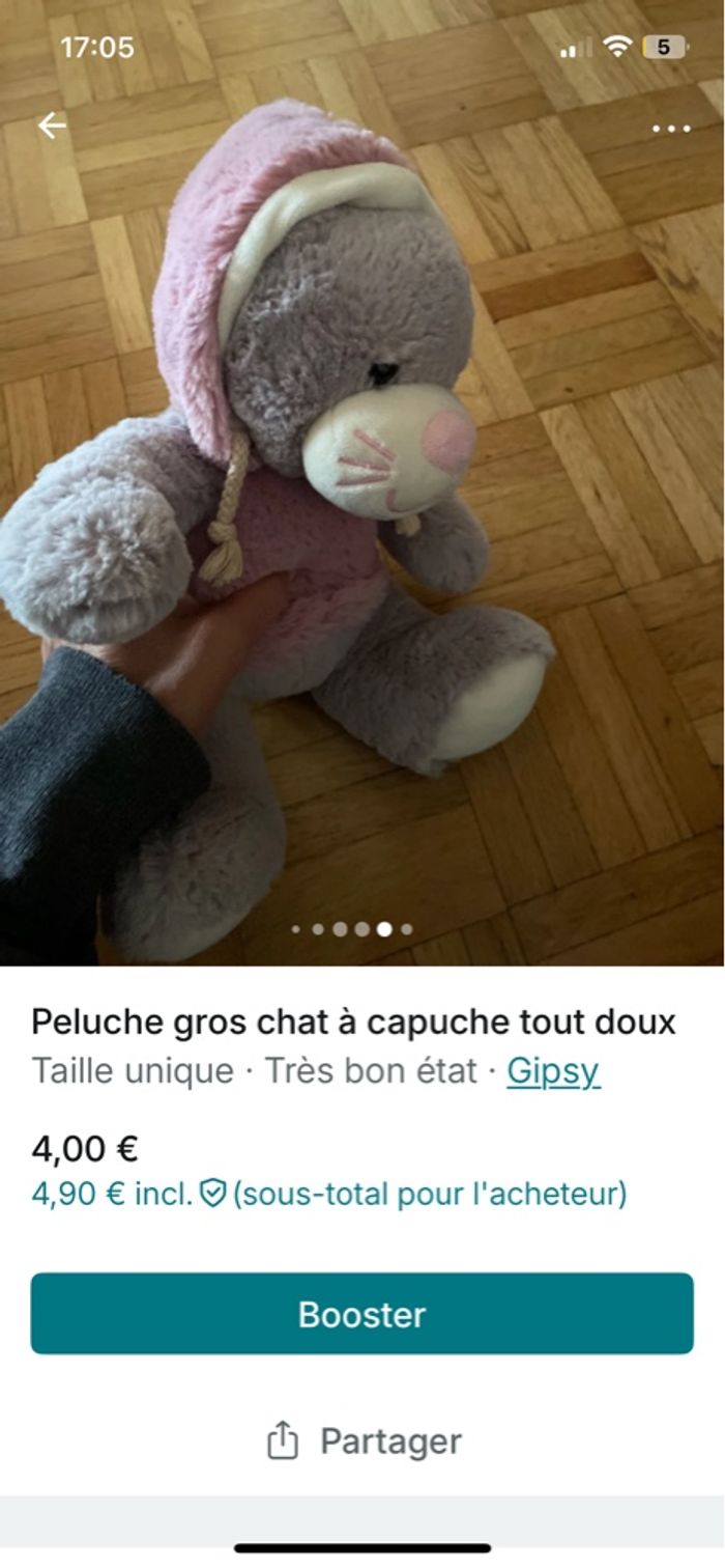Petit chat avec chapeau amovible - photo numéro 5
