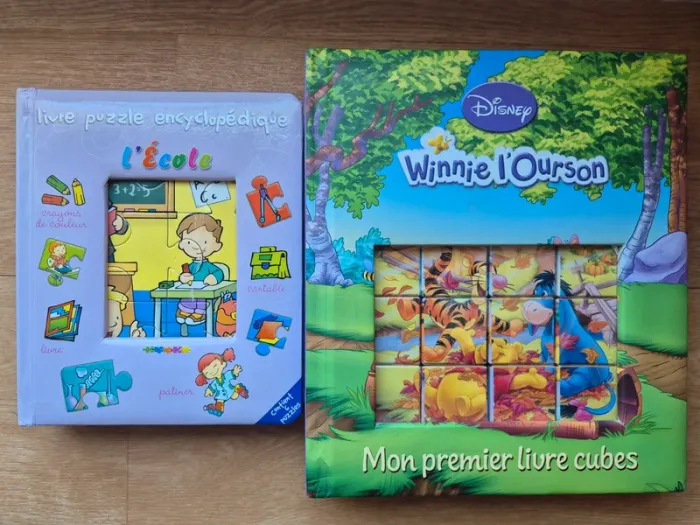 2 livres puzzles et cubes