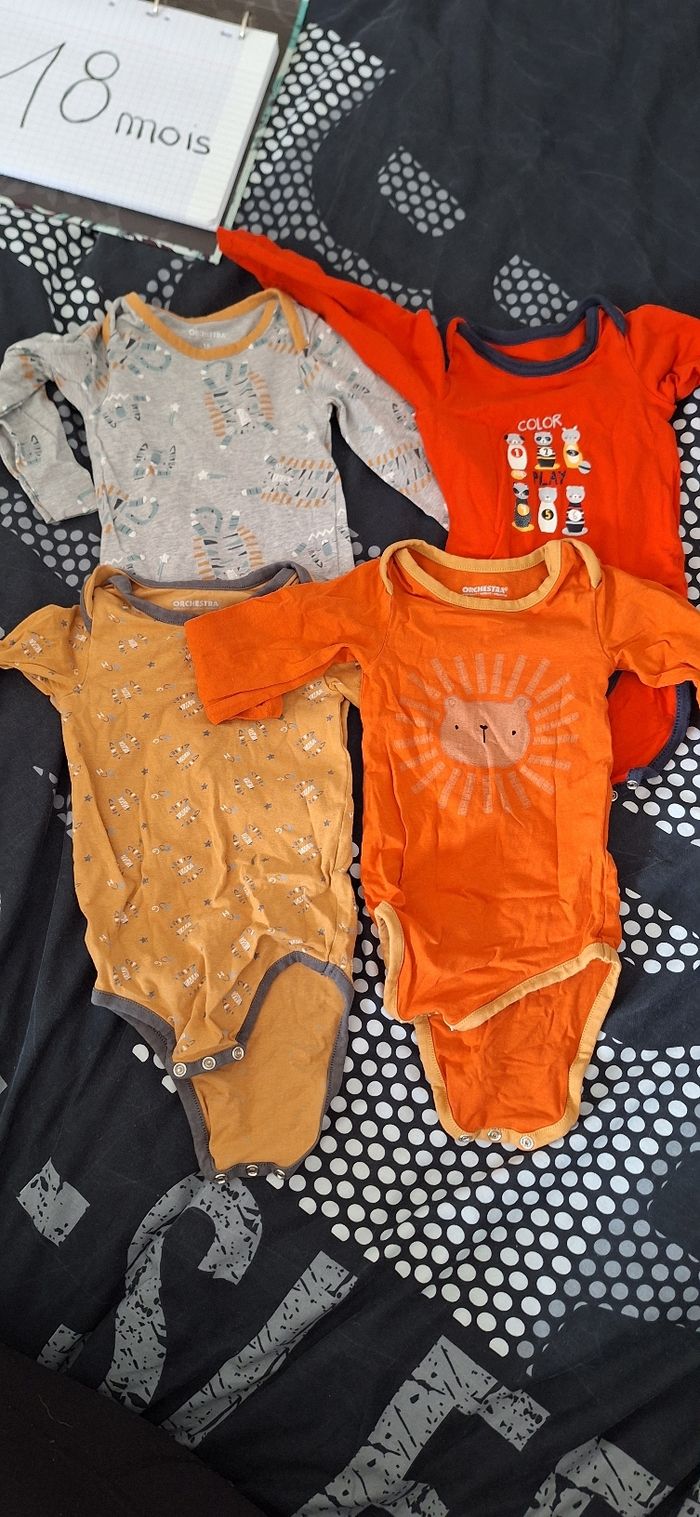 Lot de 13 bodys manche longues taille 18 mois - photo numéro 2