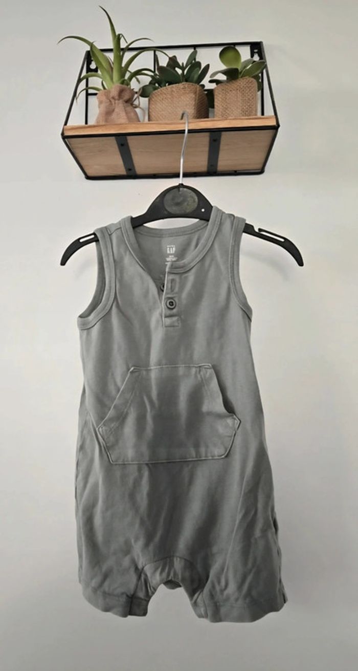 Barboteuse verte Gap 6/12 mois