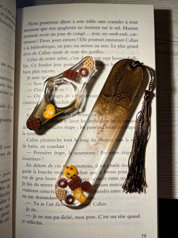 Marque-page et bague de lecture Gourmandise