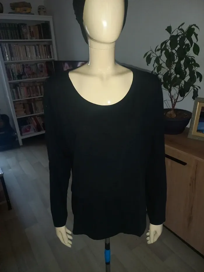Tee-shirt noir femme XXXL - photo numéro 2