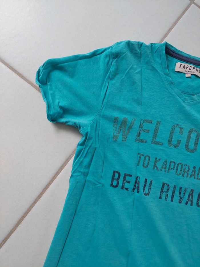 Tee Shirt turquoise Kaporal 14 ans - photo numéro 6