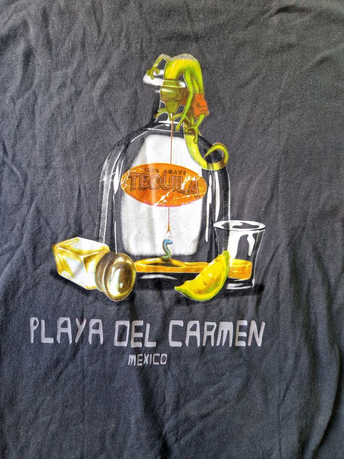 Tee-shirt homme vintage  , motif tequila  , playa del carmen , Mexico , taille M - photo numéro 2