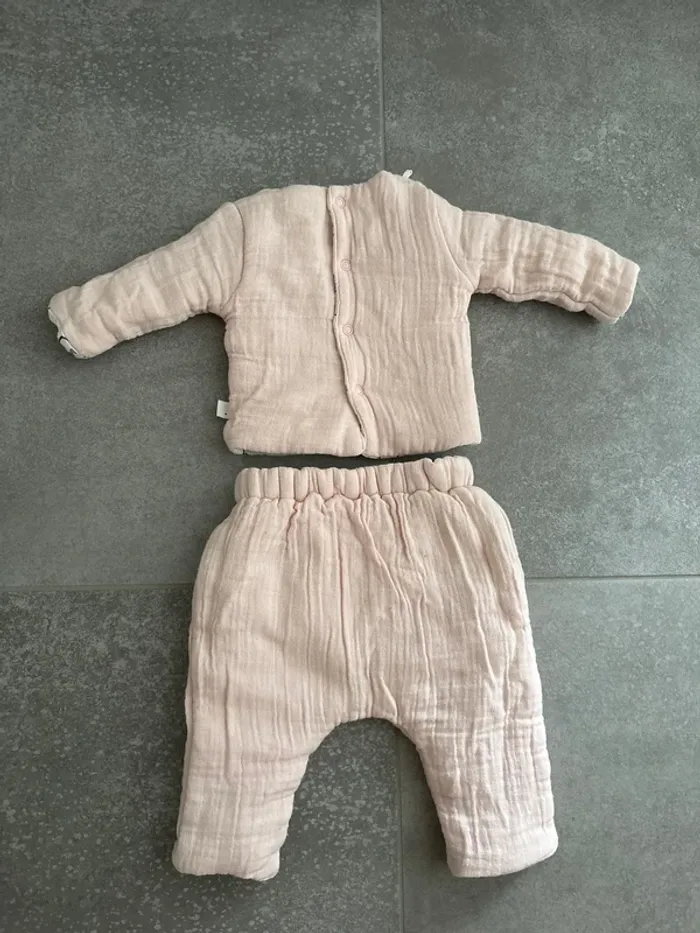 Ensemble en coton épais 1 mois réversible