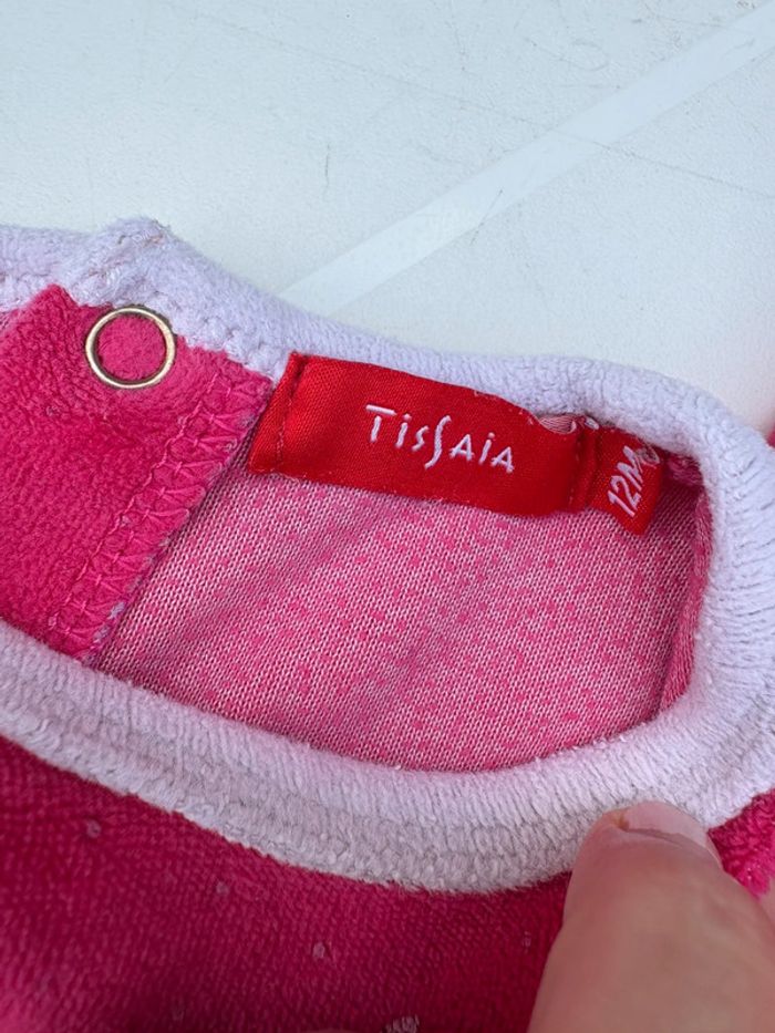 Grenouillère Tissaia rose fuchsia 12 mois - photo numéro 2