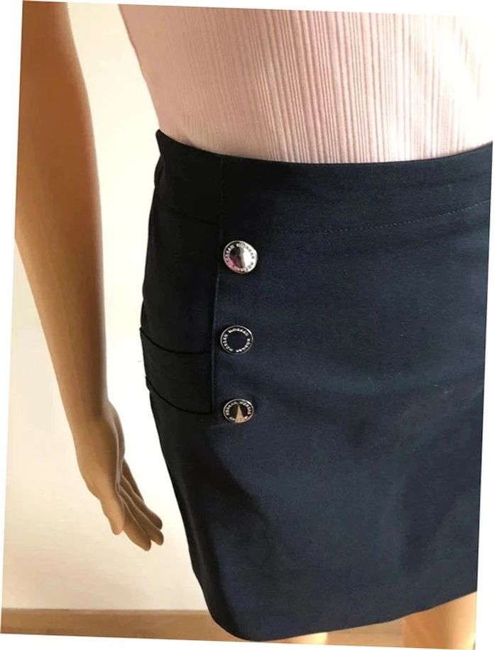 Jupe bleue marine neuve Morgan taille 40 (taille petit) - photo numéro 5