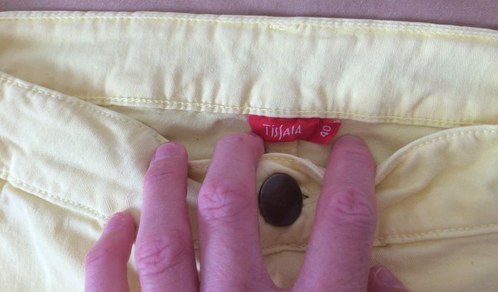 Pantalon slim jaune clair pastel - Tissaia - photo numéro 3