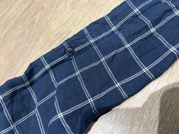 Chemise à manches longue bleu marine à carreaux 5 ans