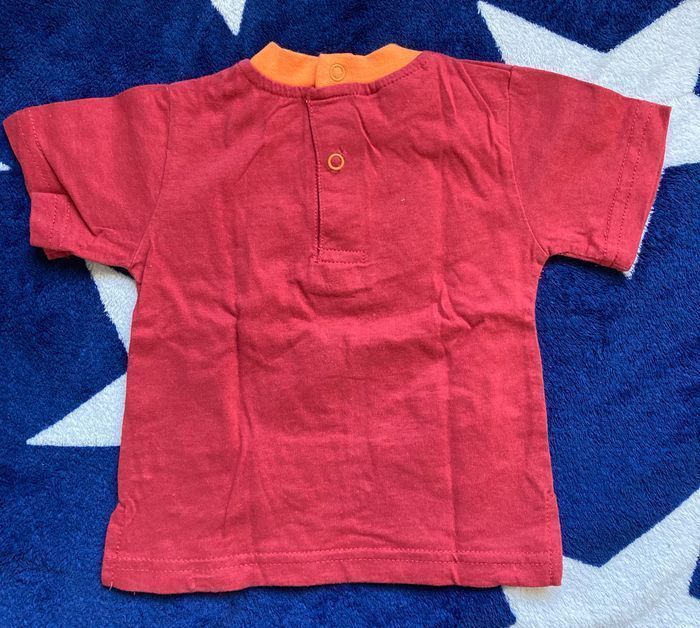 T-shirt rouge foncé 6 mois thème chat - photo numéro 2