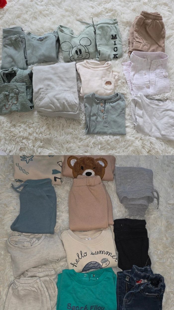 Lot vêtements bébé garçon 6 et 9 mois