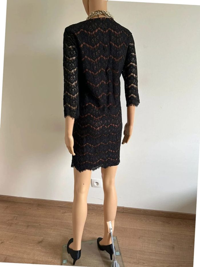 Robe noire et marron en dentelle 123 taille 36 jamais portée - photo numéro 10