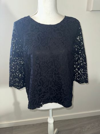 Blouse en dentelle noire H&M T36 S