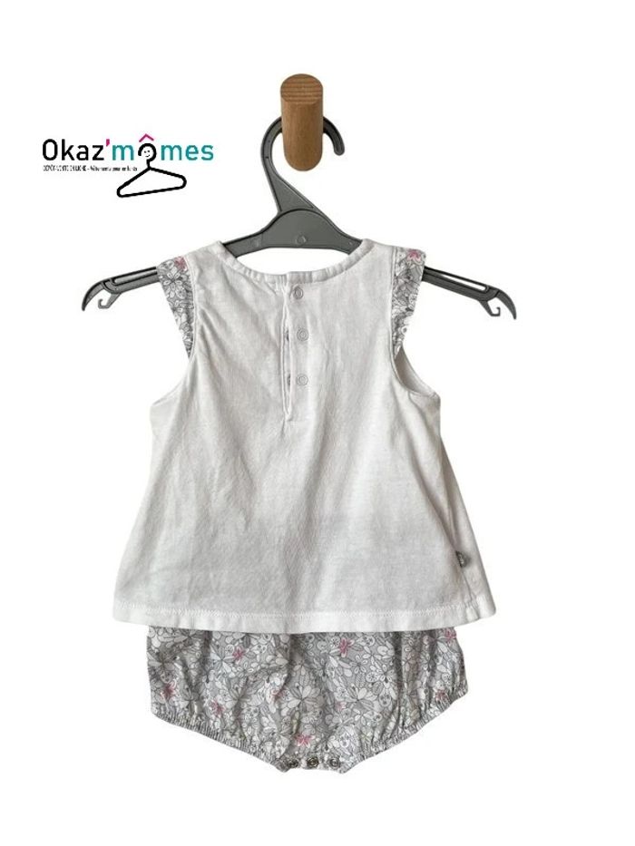 Combishort fleurie effet “2 en 1” - Obaïbi 6 mois (68cm) - photo numéro 2