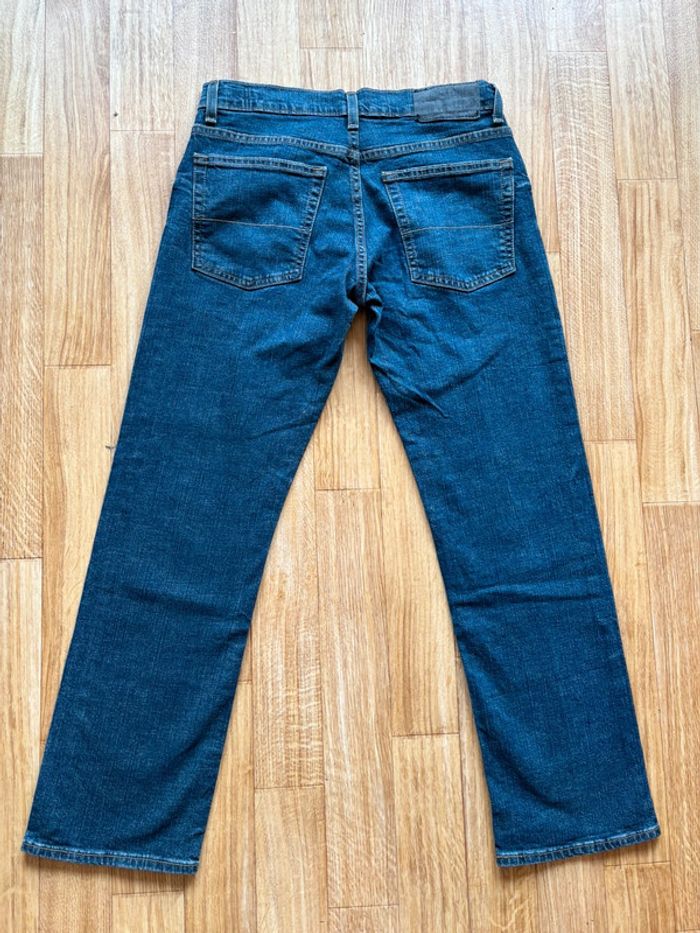 Jean Levi's femme Signature Gold bleu foncée brut M/38 W28 droite straight mi taille US rare - photo numéro 11
