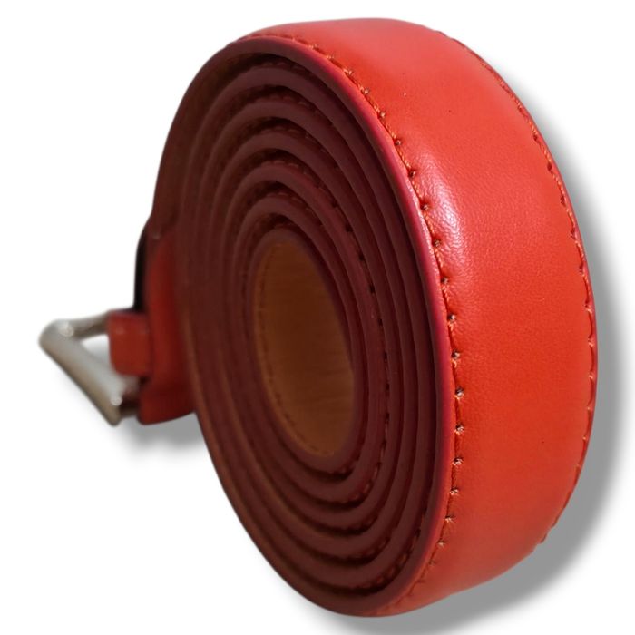 Ceinture cuir synthétique - Orange taille 115 - photo numéro 6