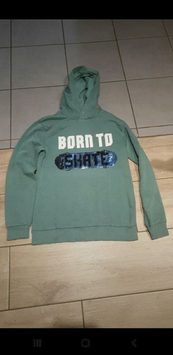 Sweat capuche paillettes h&m 12/14 ans