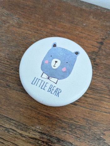 Miroir rond petit ours