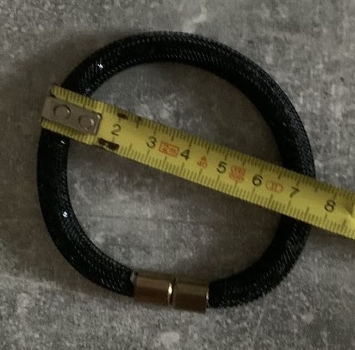 Bracelet perle cristaux emprisonnés filet, fermoir aimanté - photo numéro 5
