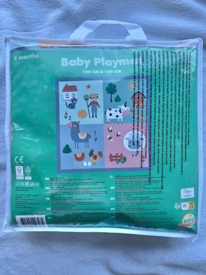 Tapis d’éveil bébé en tissus motifs de la ferme - photo numéro 3