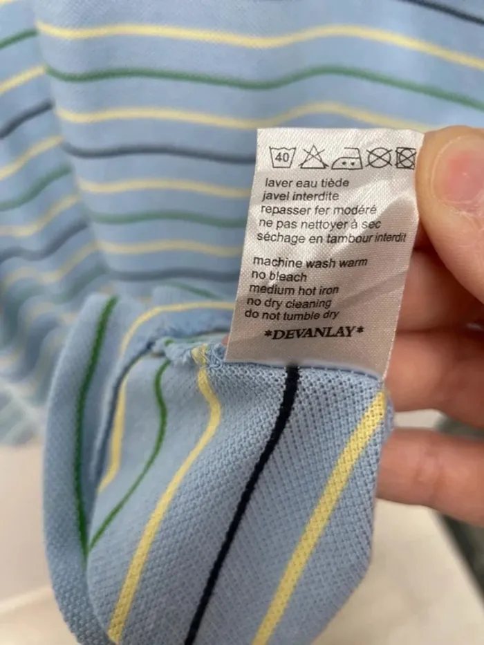 Lacoste striped polo Mens size 8 - photo numéro 7