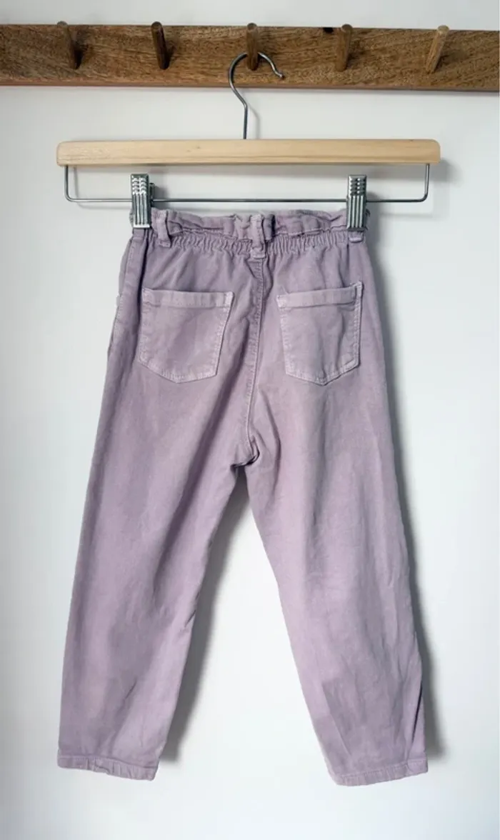 Jean taille haute violet Zara - photo numéro 3