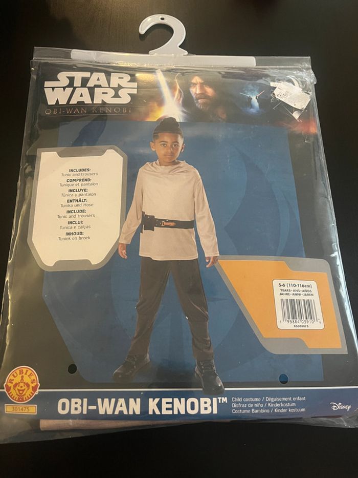 Déguisement Star Wars Obi-wan Kenobi Taille 5-6 ans (110-116 cm).