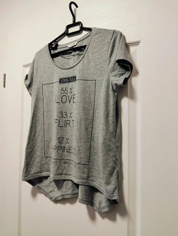 T-shirt mc gris message Jennyfer M