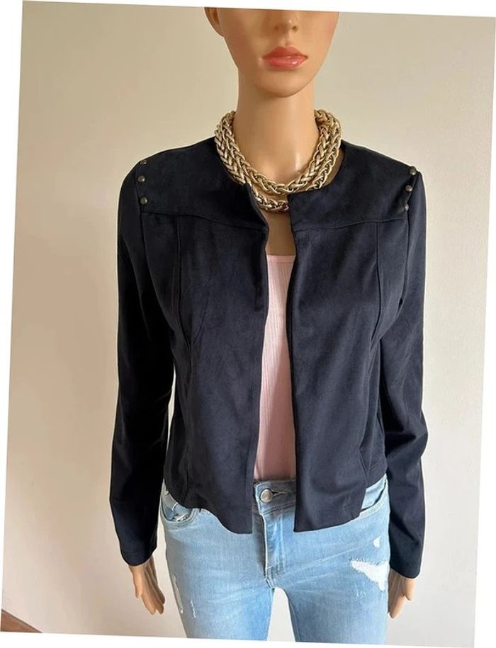 Veste bleue marine neuve en suédine LolaLiza taille 36 (valeur 50€)