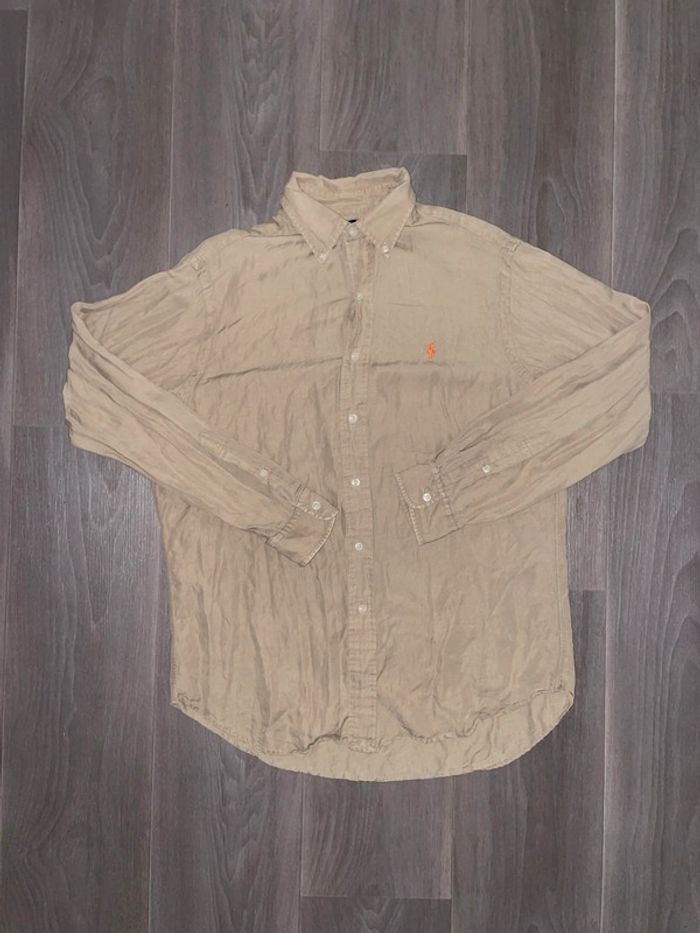 Chemise Ralph Lauren Beige Classic Fit 👔