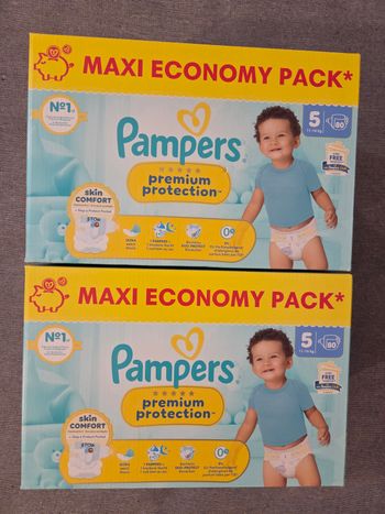 Lot couches pampers premium taille 5