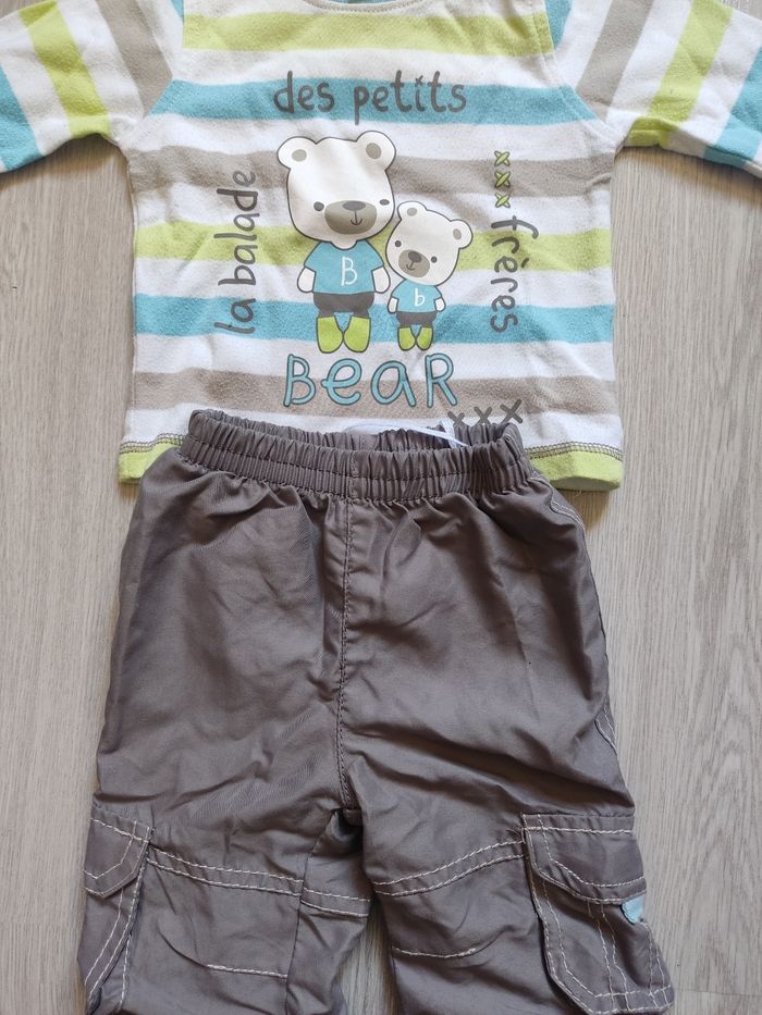 3 ensembles hauts + pantalon 6 mois - photo numéro 3