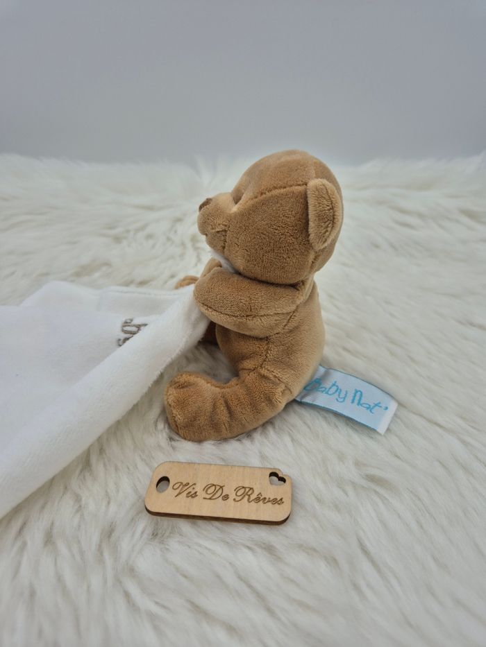Doudou mouchoir Ourson Naturel Marron Blanc BN3520 - photo numéro 4