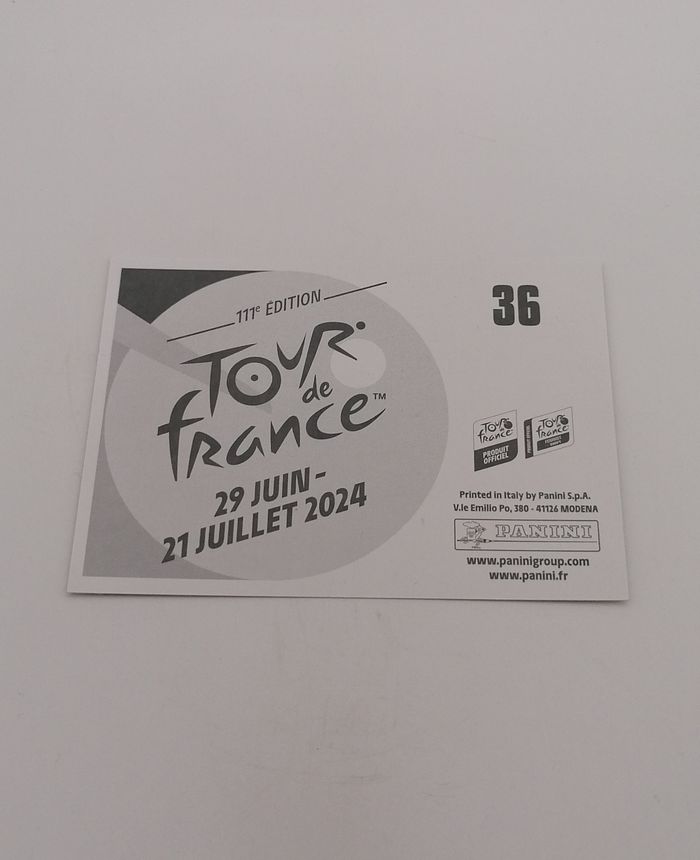 Panini sticker Tour de France 2024 n° 36. - photo numéro 3