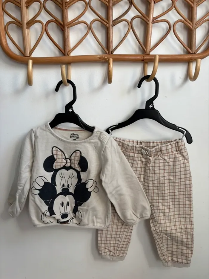 Pyjama 2 pièces Minnie Mickey Disney 12-18 mois