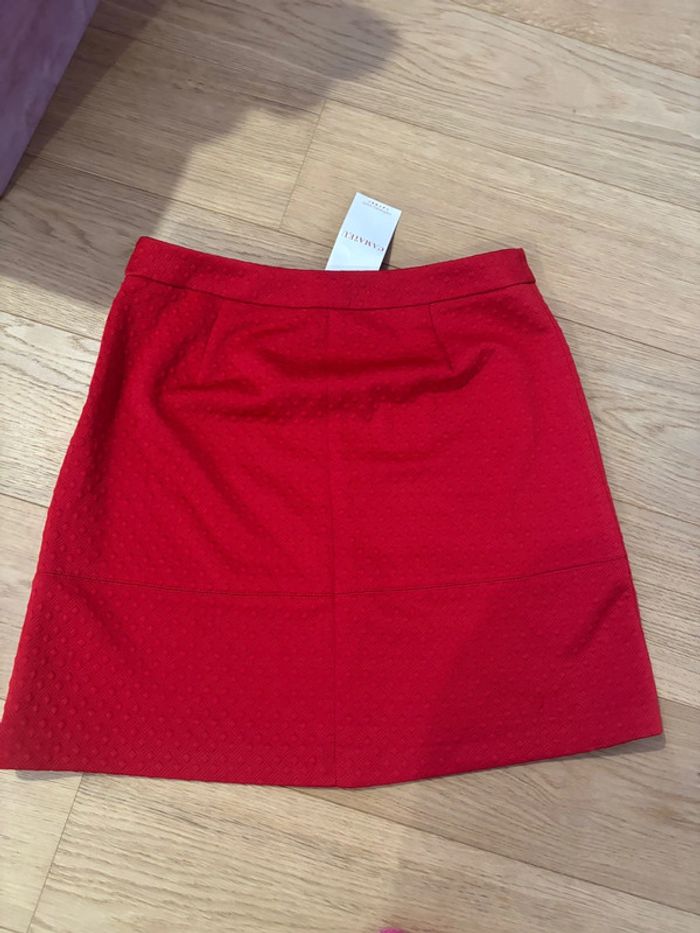 Neuve - jupe Camaïeu rouge 36 - photo numéro 5