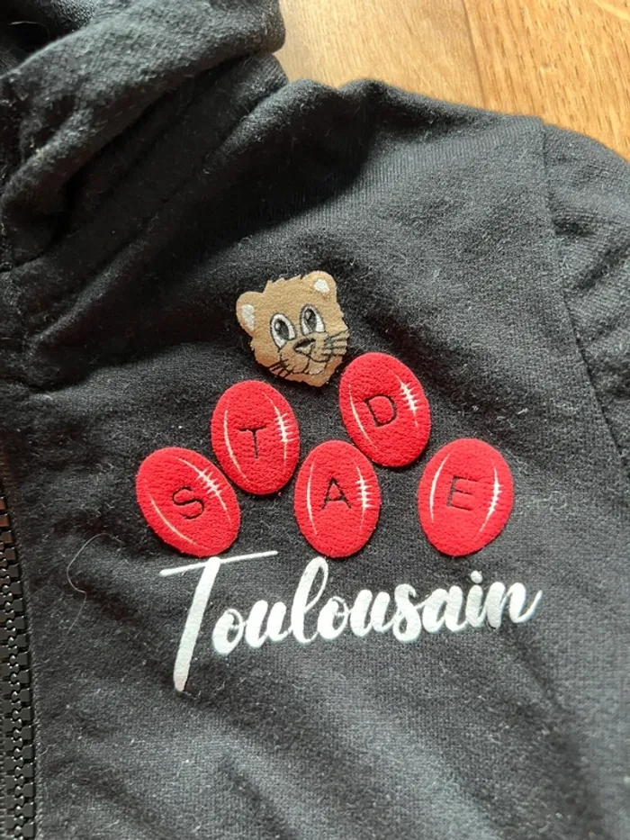 Sweat zippé à capuche Stade Toulousain - photo numéro 3