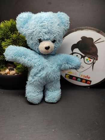 Ours peluche bleu petit modèle boulgom ancien blanc langue vintage rose noir 