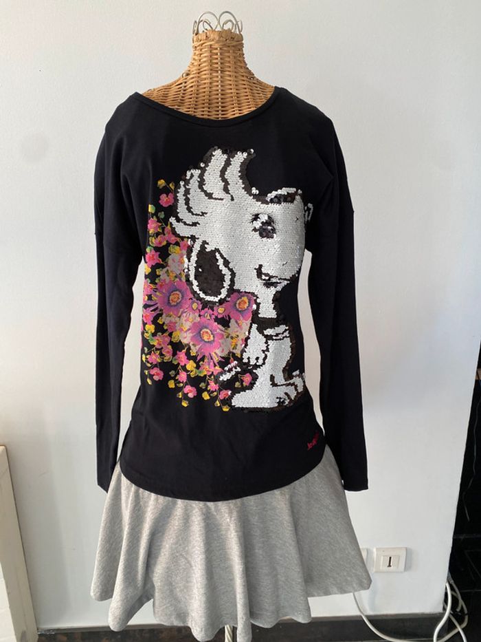 Robe Desigual Droopy noire avec sequins taille 11-12 ans