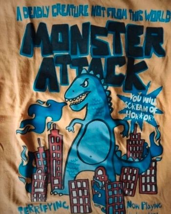 T shirt garçon 3 ans monster attack