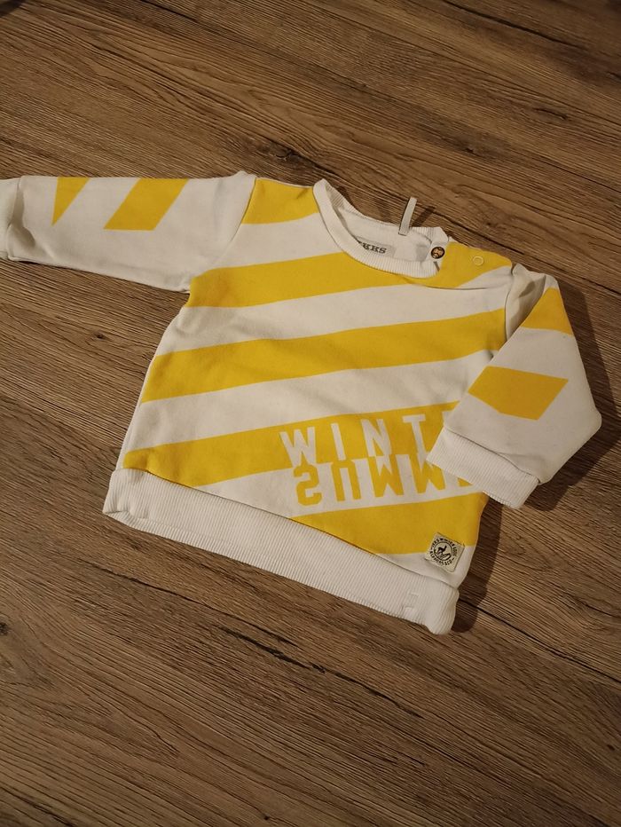 Pull jaune et blanc ikks