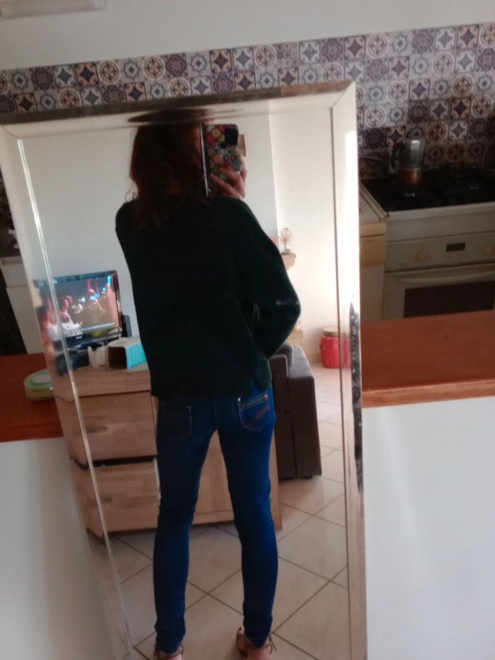 Pull femme L vert sapin tout doux c77 - photo numéro 4