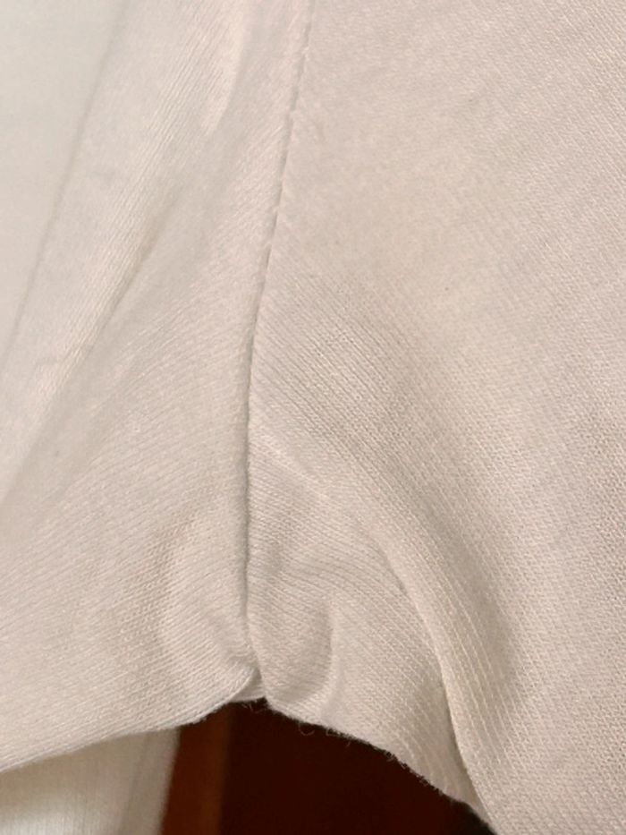 T-shirt blanc col v April Vintage 38-40 - photo numéro 5