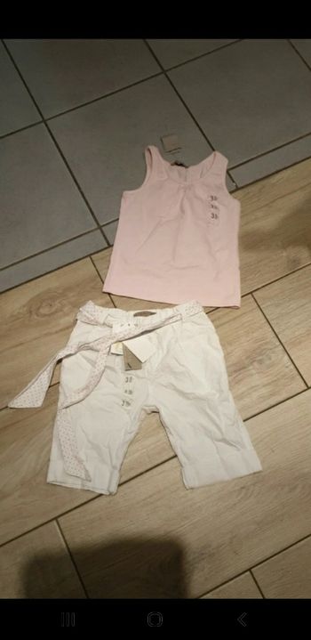 Ensemble été fille neuf étiquette 3 ans