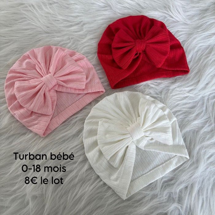 Lot de 3 turbans 0-18 mois