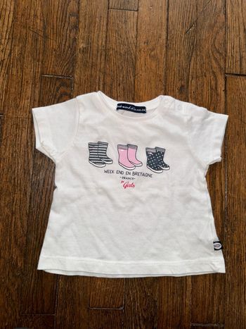 T-shirt week end à la mer 6 mois