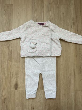 Ensemble Sergent major gris fille 6 mois