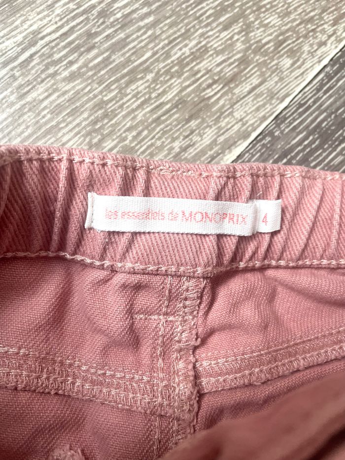 Jeans 7/8ème rose poudré 4 ans (Monoprix) - photo numéro 4