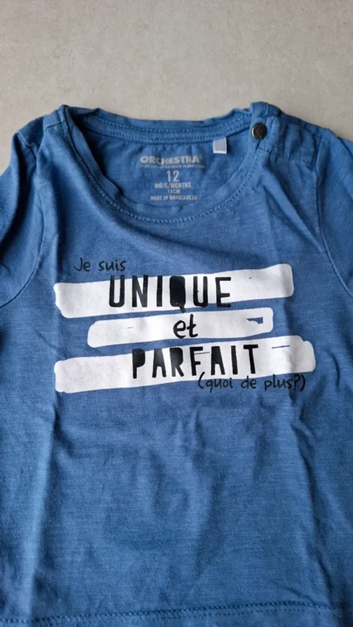 Lot 3 tee-shirts manches longues 12 mois - photo numéro 6