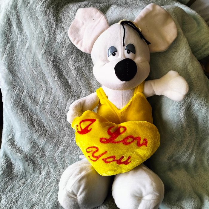 Peluche souris blanche